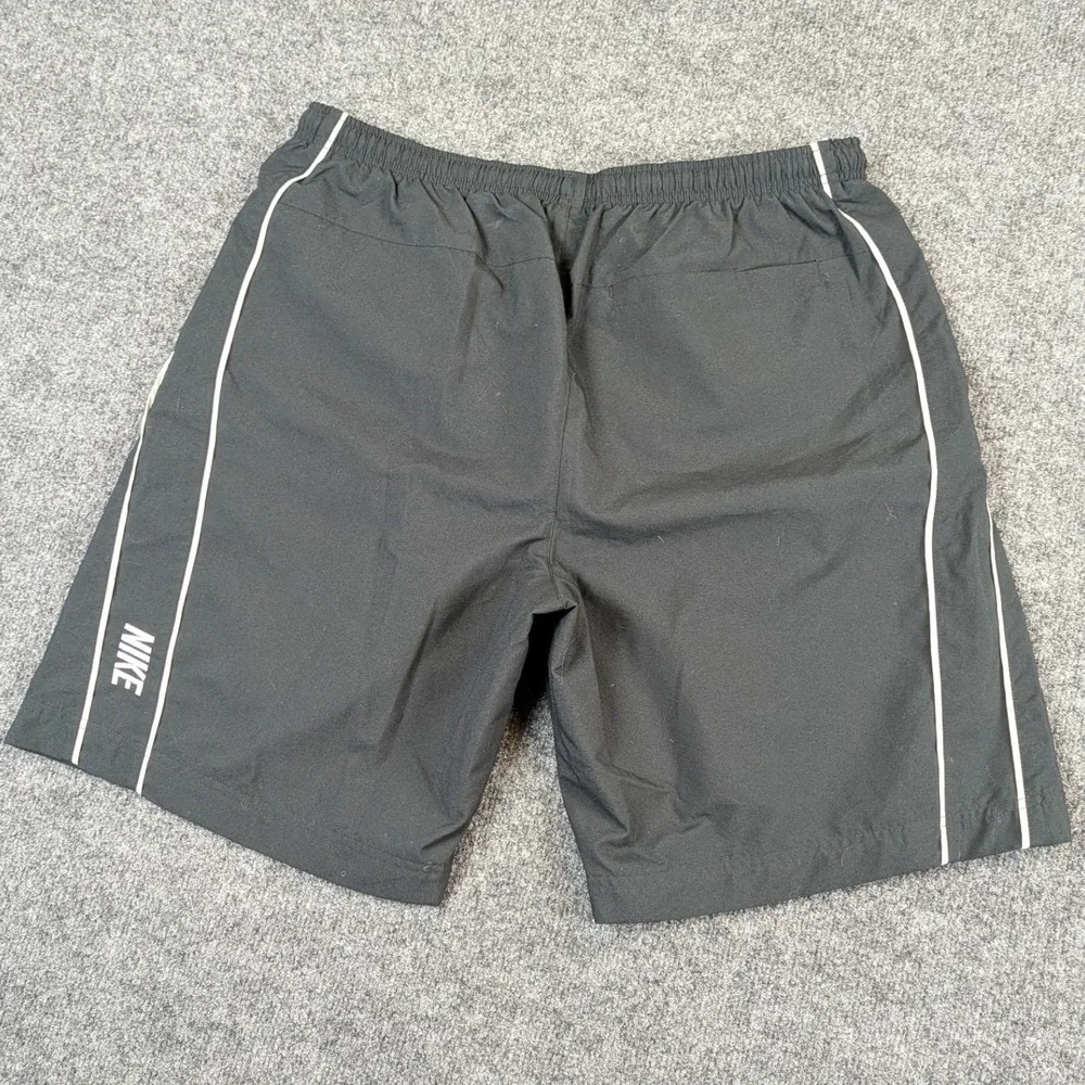 Nike Vintage Silver Tag Swim Trunks Black Mesh Lined Y2K Shorts XL
